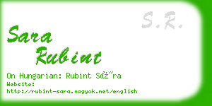 sara rubint business card